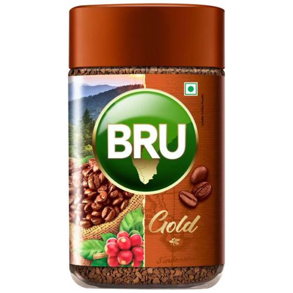 BRU Gold Premium Freeze Dried Coffee - 100percent Pure, 100 g-1.webp